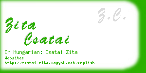 zita csatai business card